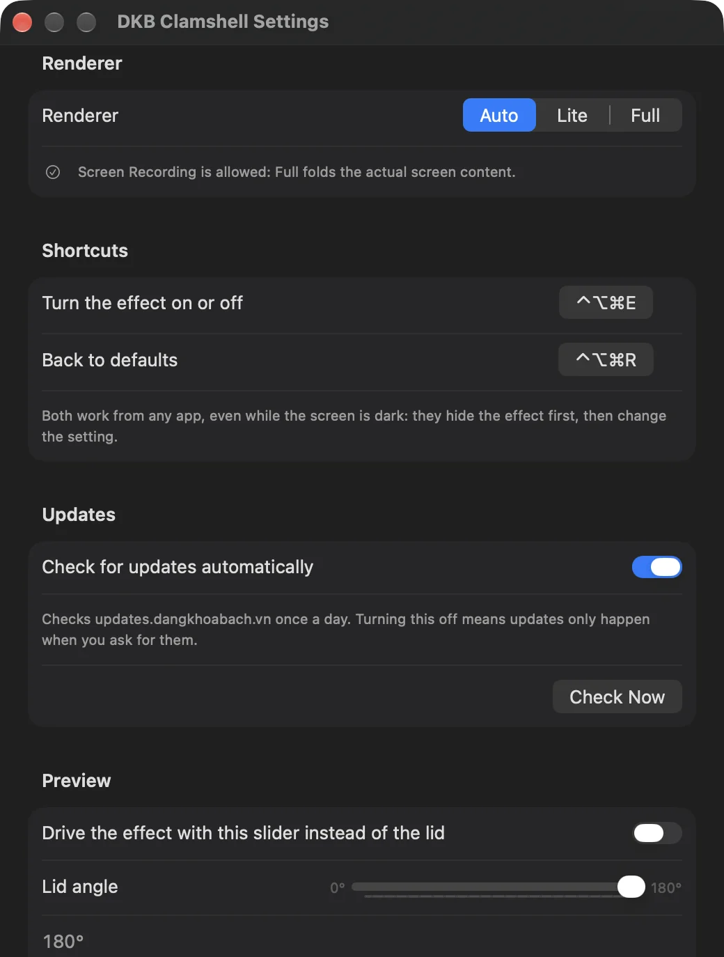 DKB Clamshell: Turn it off from anywhere
