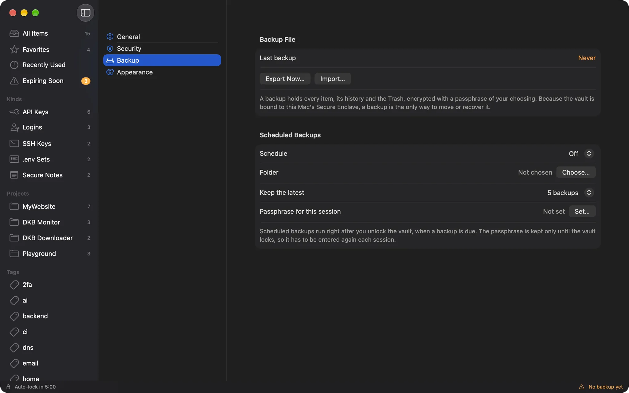 DKB Secret: Encrypted backups you actually own