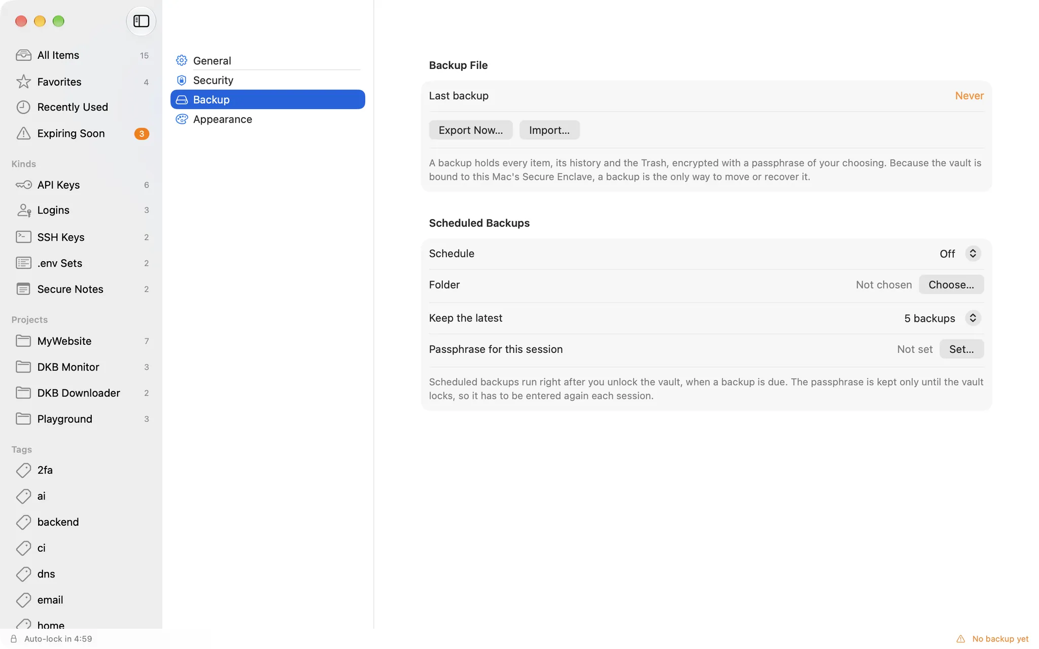 DKB Secret: Encrypted backups you actually own
