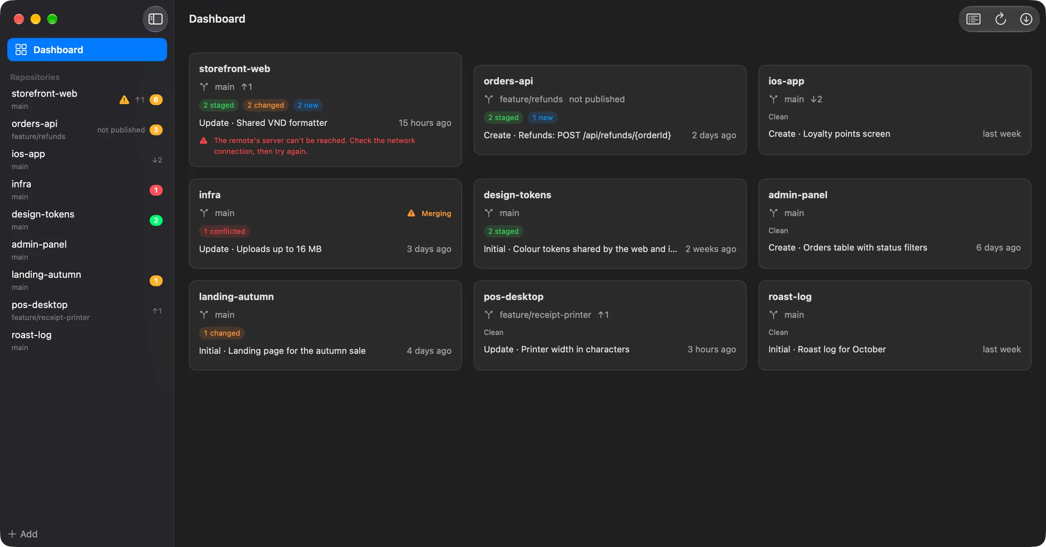 DKB Source Control: Every repository on one screen