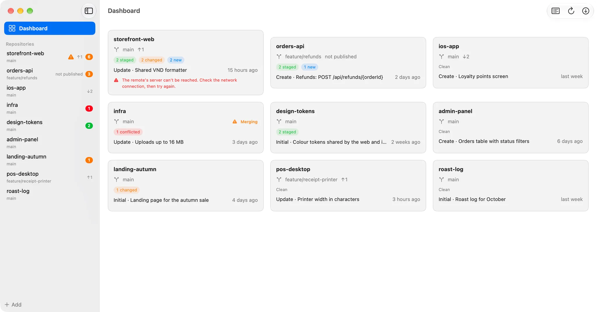 DKB Source Control: Every repository on one screen