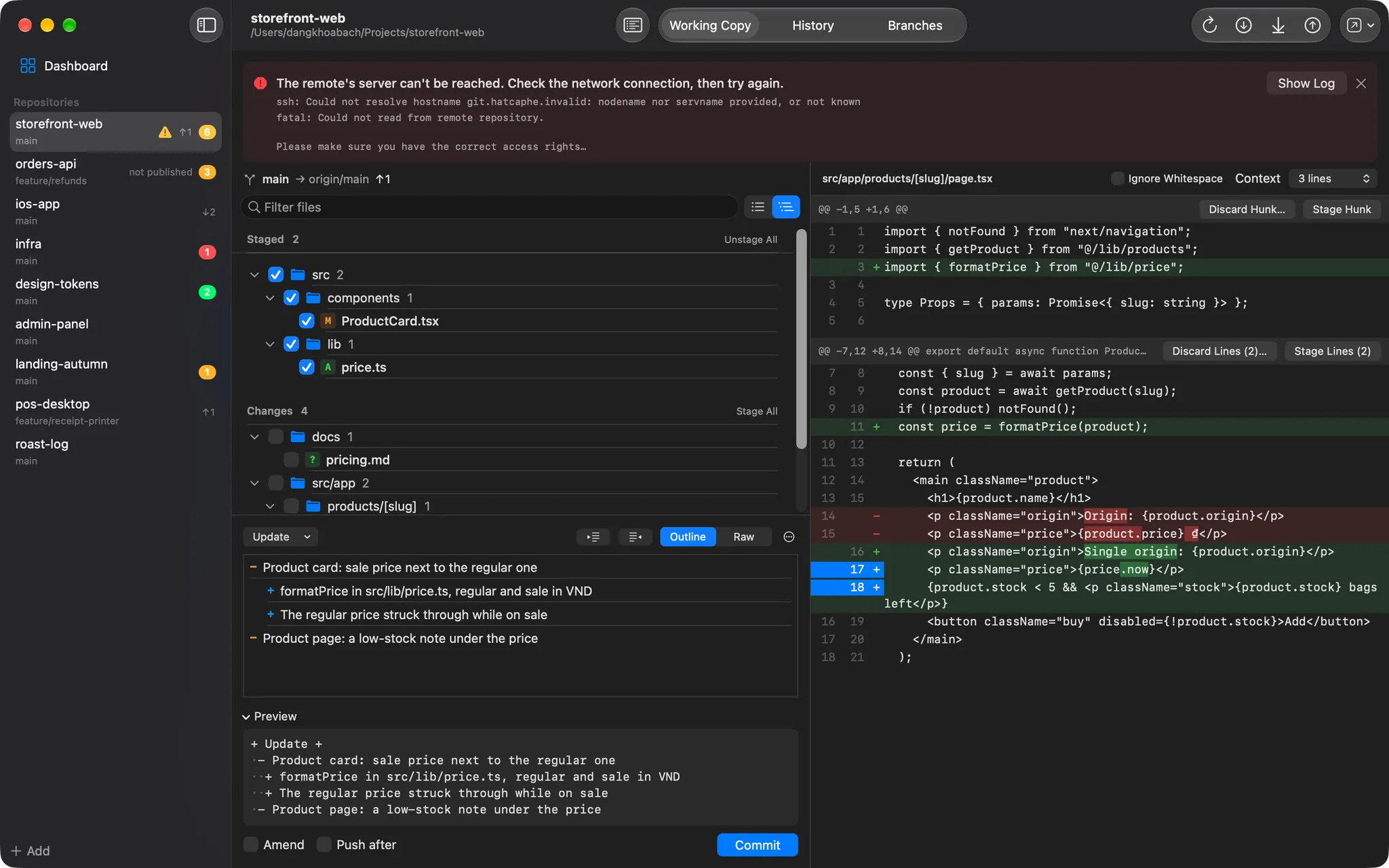 DKB Source Control: When git fails, you are told why