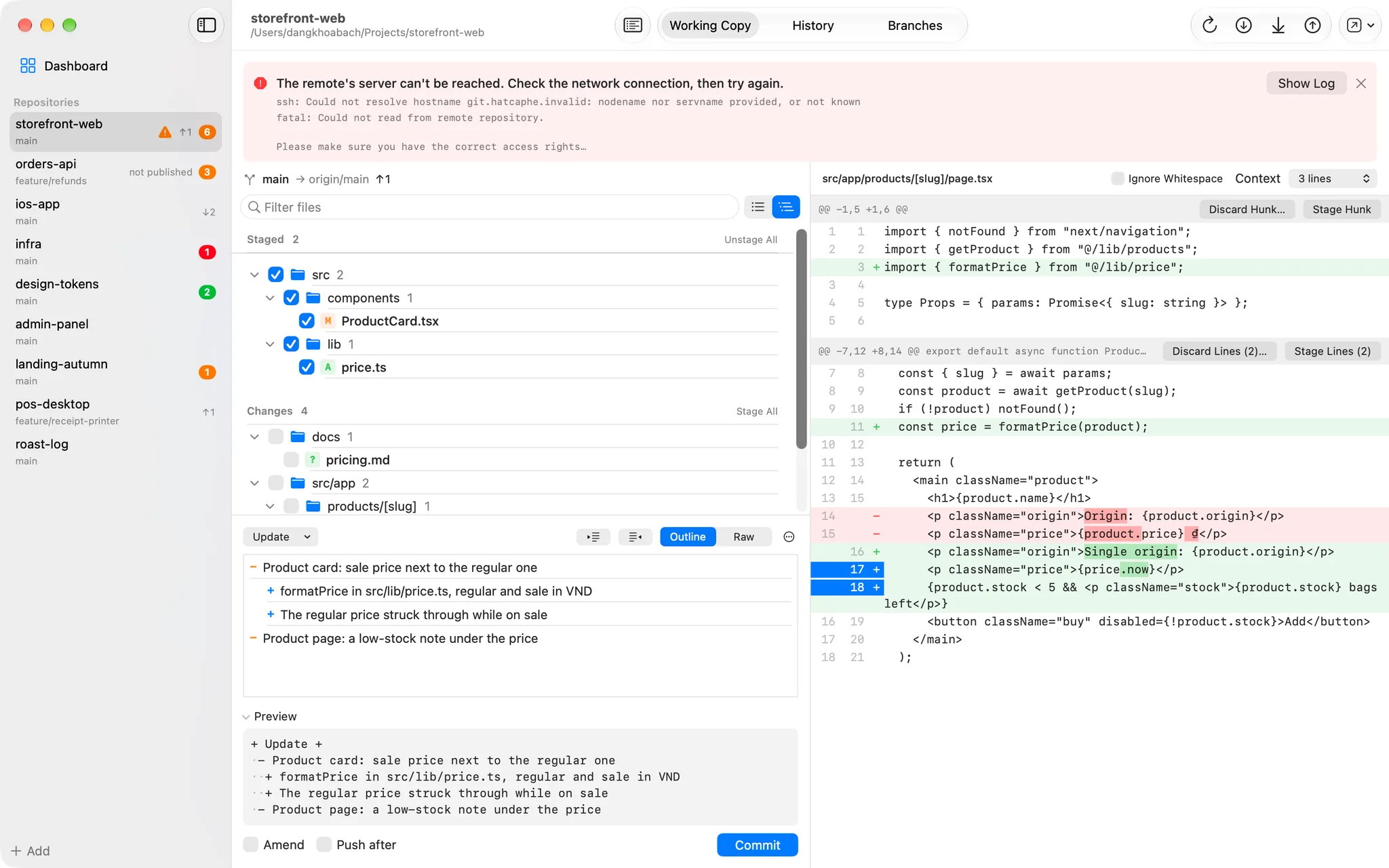 DKB Source Control: When git fails, you are told why